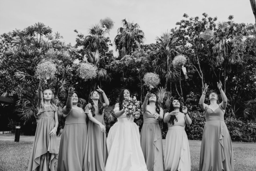 Mix-and-Match Bridesmaid Bouquets in Zihuatanejo